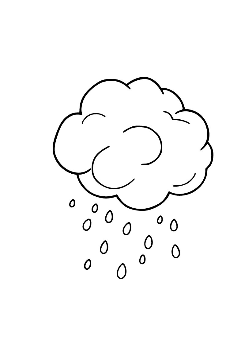 Printable hailstorm coloring page for kids